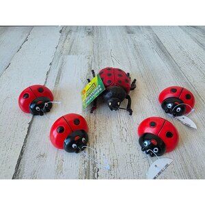 Vintage Greenbrier ladybug set insect Halloween decor